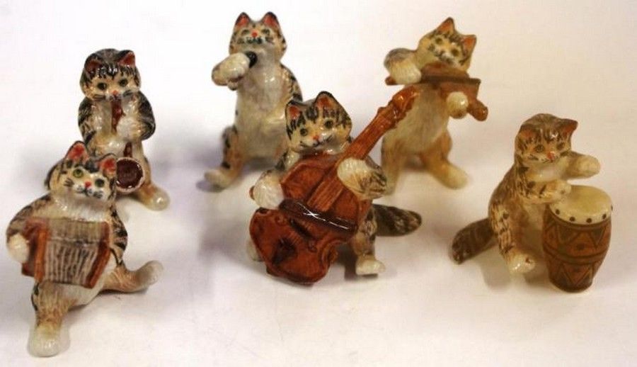 Wade Cat Band Figurines Set Wade Ceramics