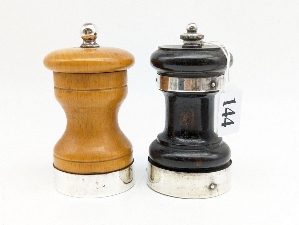 Sterling Silver French Salt and Pepper Grinders Condiment & Cruet