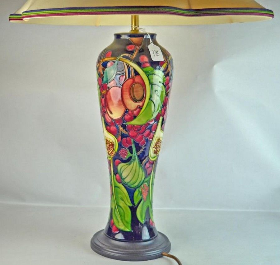 Moorcroft Queens Choice Lamp by Emma Bossons, 2005 Moorcroft Ceramics