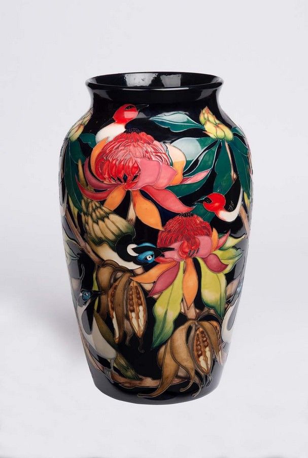 "New World Waratah" Moorcroft Vase Moorcroft Ceramics