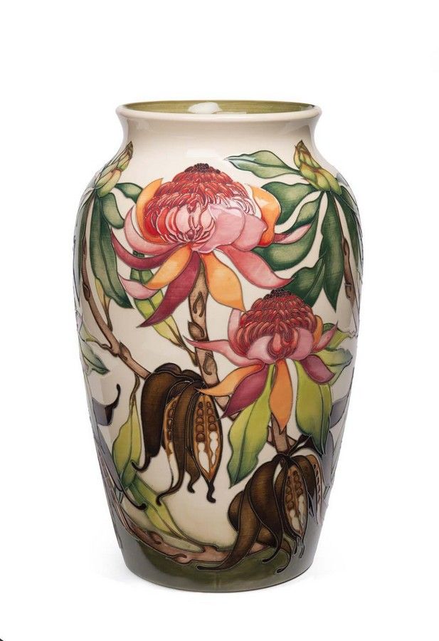 Australian Waratah Vase by Moorcroft Moorcroft Ceramics