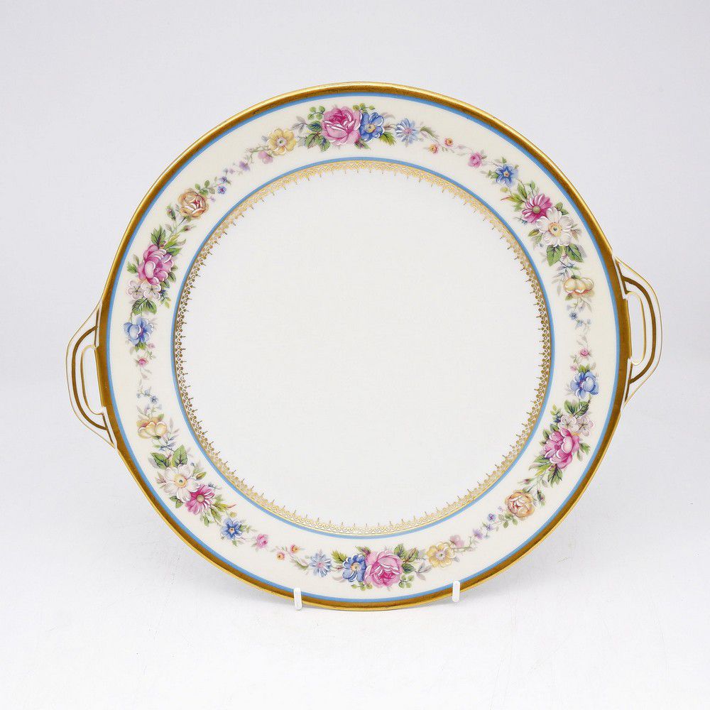Hand painted Limoges porcelain tray with ormolu rim, length 30… Limoges Ceramics
