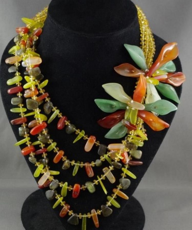Floral Stone Strand Necklace Necklace/Chain Jewellery