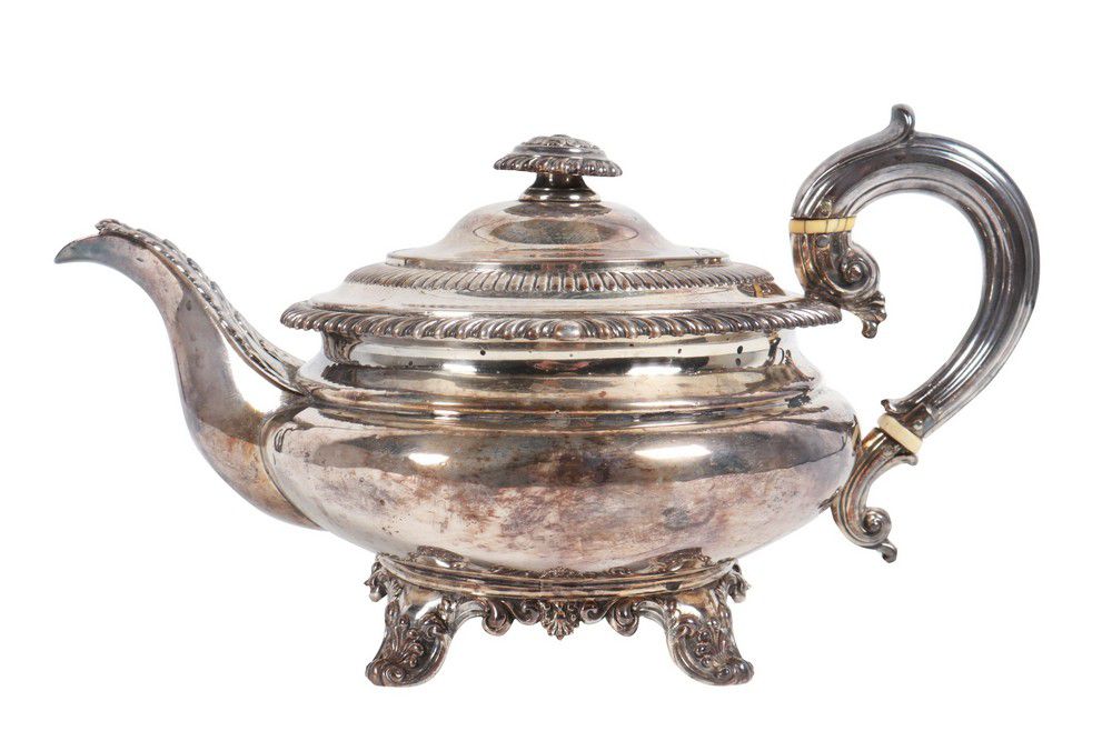 1830 London Hallmarked Sterling Silver Teapot by Barnard & Sons Tea