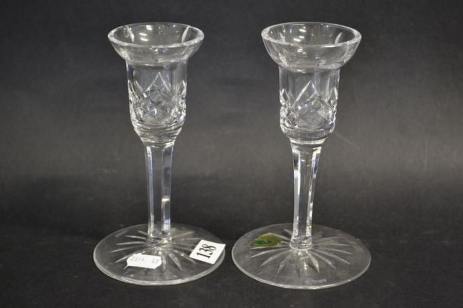 Waterford Crystal Candlesticks Pair Candelabra/Candlesticks Lighting