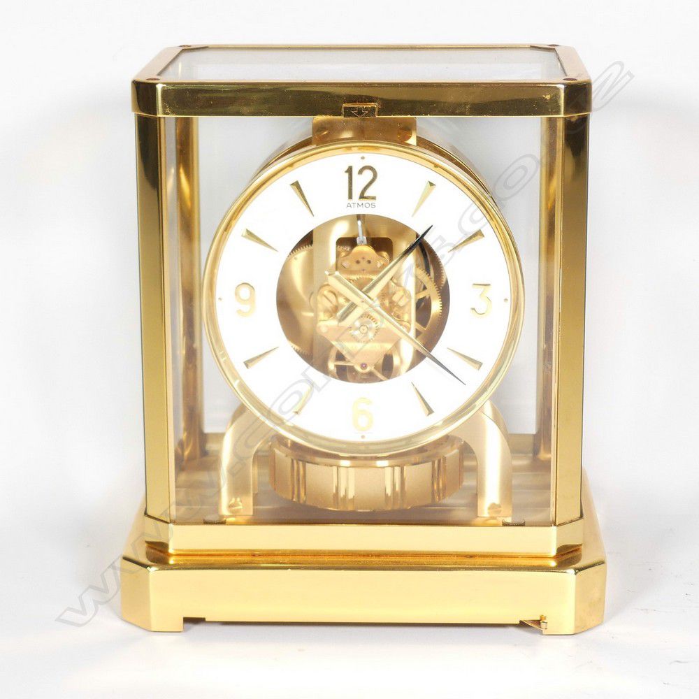 A JaegerLeCoultre 'Atmos' perpetual clock, with plated brass… Clocks