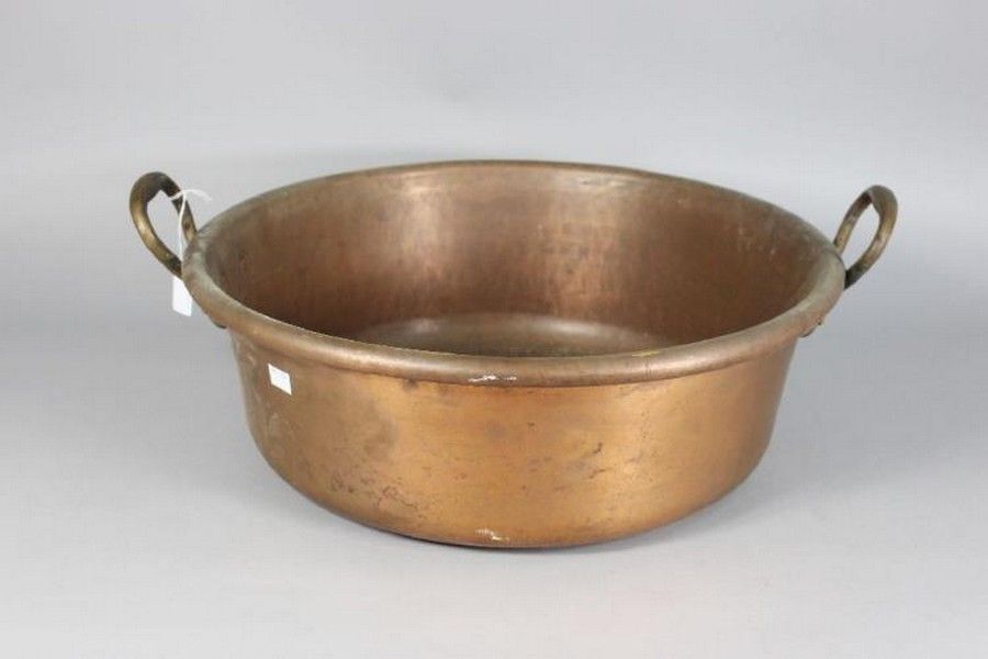 French Copper Twin Handled Jam Pot Antique Copper Metalware