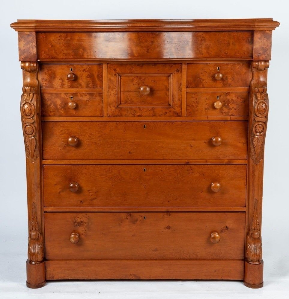 19th Century Australian Huon Pine Chest with Serpentine Front Chests