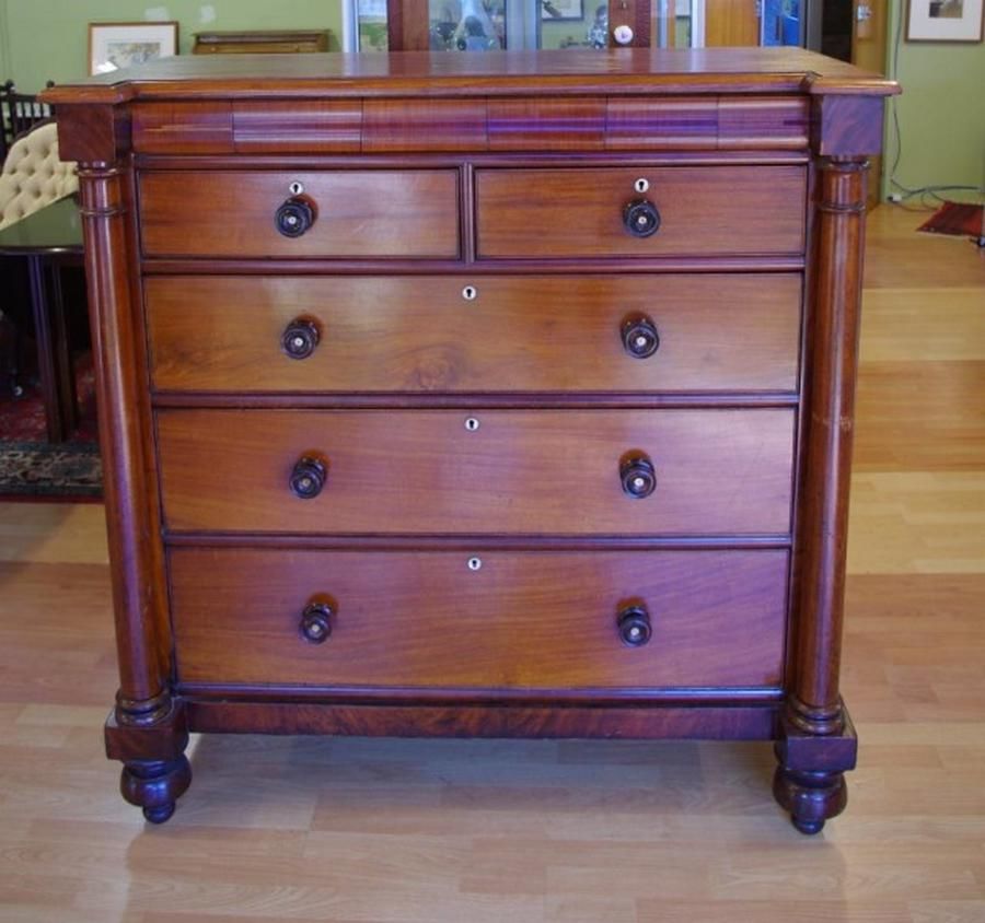 Victorian Mahogany Chest of Drawers with Secret Drawer Chests of