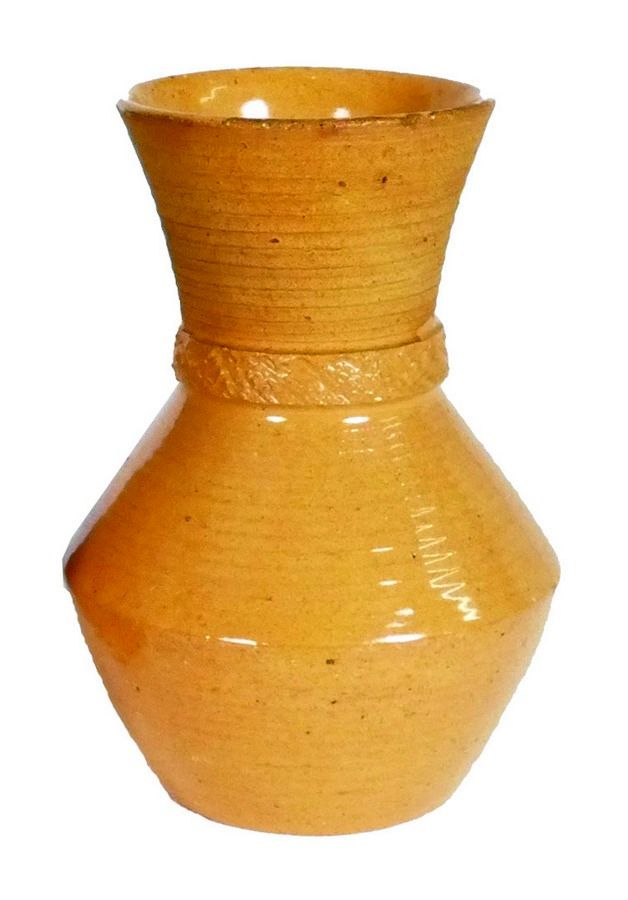 Terracotta Vase with Clear Glaze by Arthur and Olive Rhodes Crown Lynn Ceramics