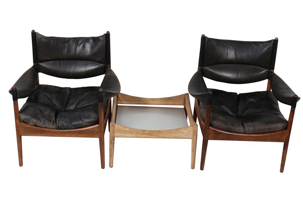 Rosewood Modus Armchairs & Coffee Table Set Australian Furniture