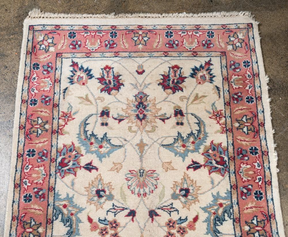Pink and Cream Floral Persian Runner Rugs & Carpets Textiles & Fabrics