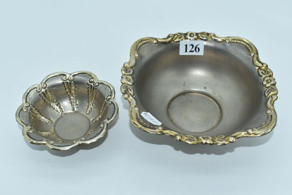 Hallmarked Sterling Silver Bowls 120g Pair Bowls, Comports and