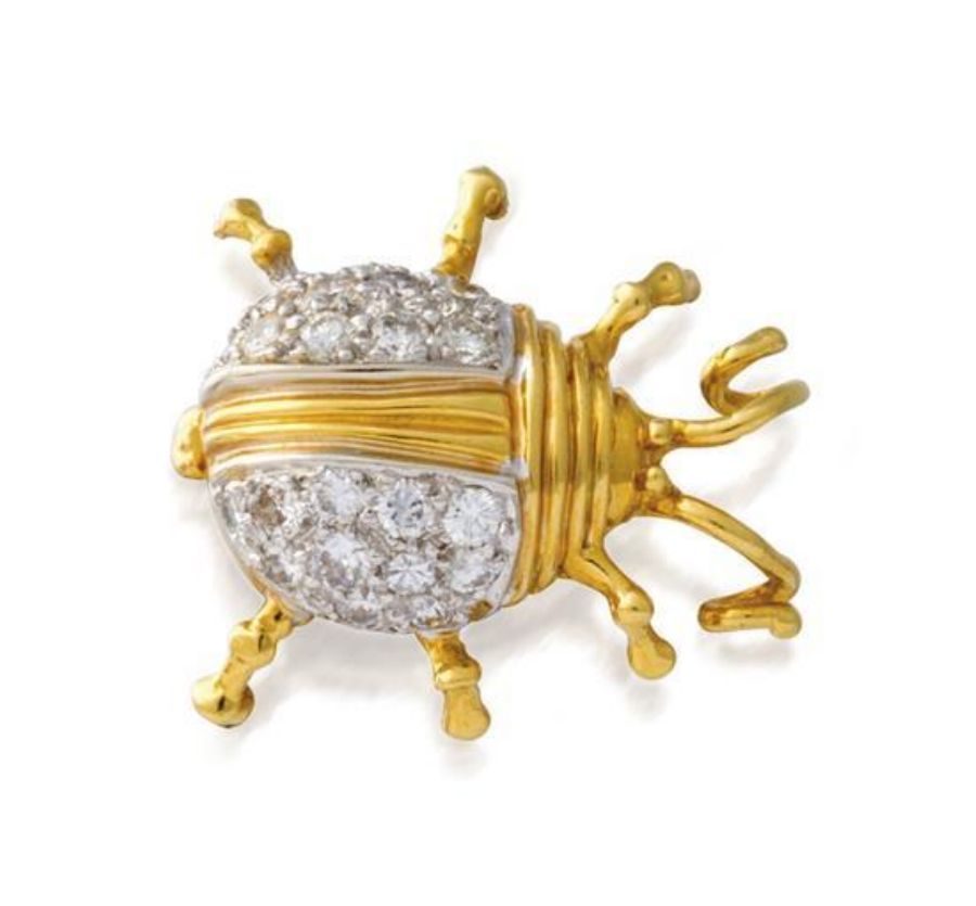 Diamond Ladybird Brooch Brooches Jewellery