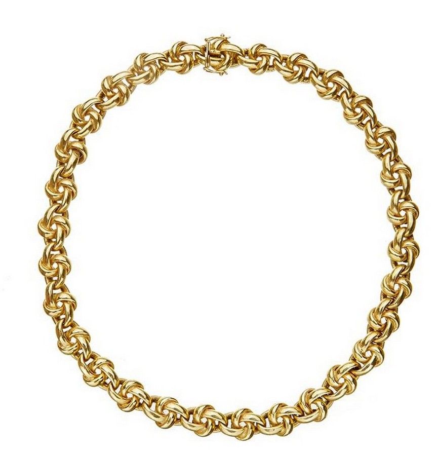 18ct Handarbeit Gold Necklace and Bracelets Set Bracelets/Bangles