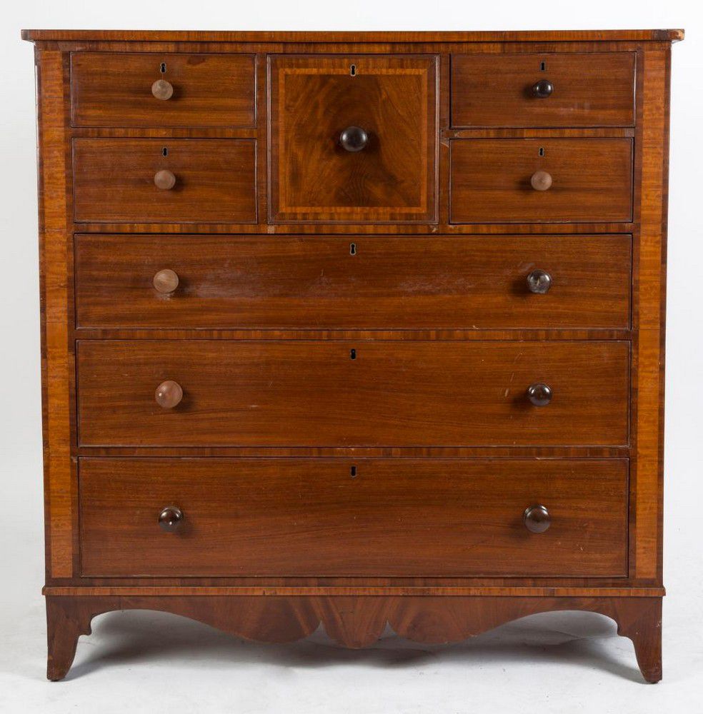 1830 Australian Cedar Chest with Satinwood Inlay Chests of Drawers Furniture