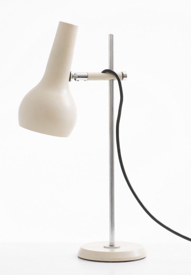 Cream and Chrome Australian Desk Lamp Lamps Table & Desk Lighting