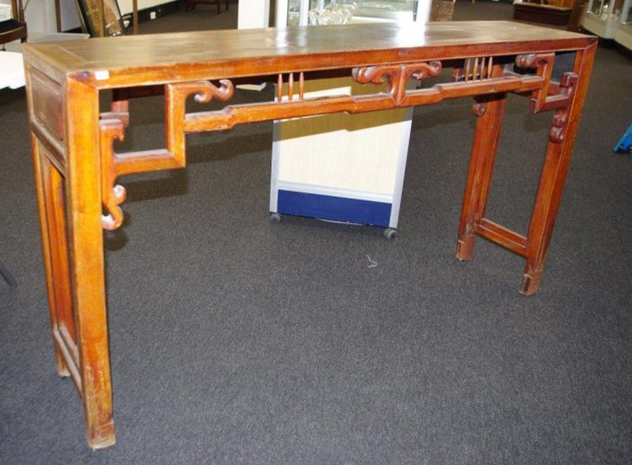 Carved Chinese Elm Altar Table Furniture Oriental