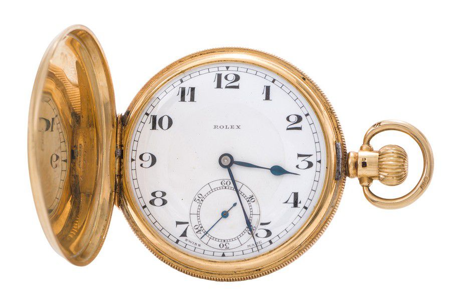 Rolex 18ct Gold Hunter Pocket Watch, Birmingham 192324 Watches