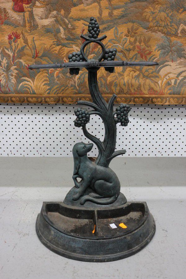 French Cast Iron Dog Umbrella Stand (65cm) Hall, Umbrella & Stick