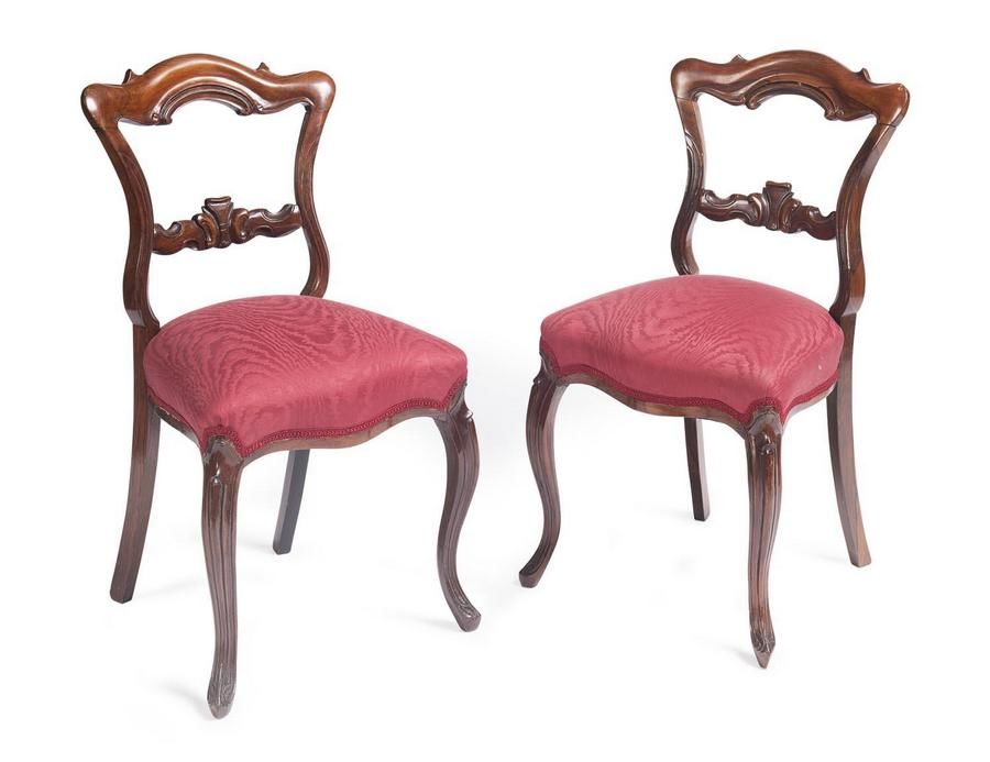 19th Century Rosewood Dining Chairs with Cabriole Legs (Set of 8
