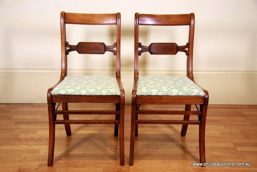 Mahogany Folding Chairs with Tell City Label, 1940s50s Seating