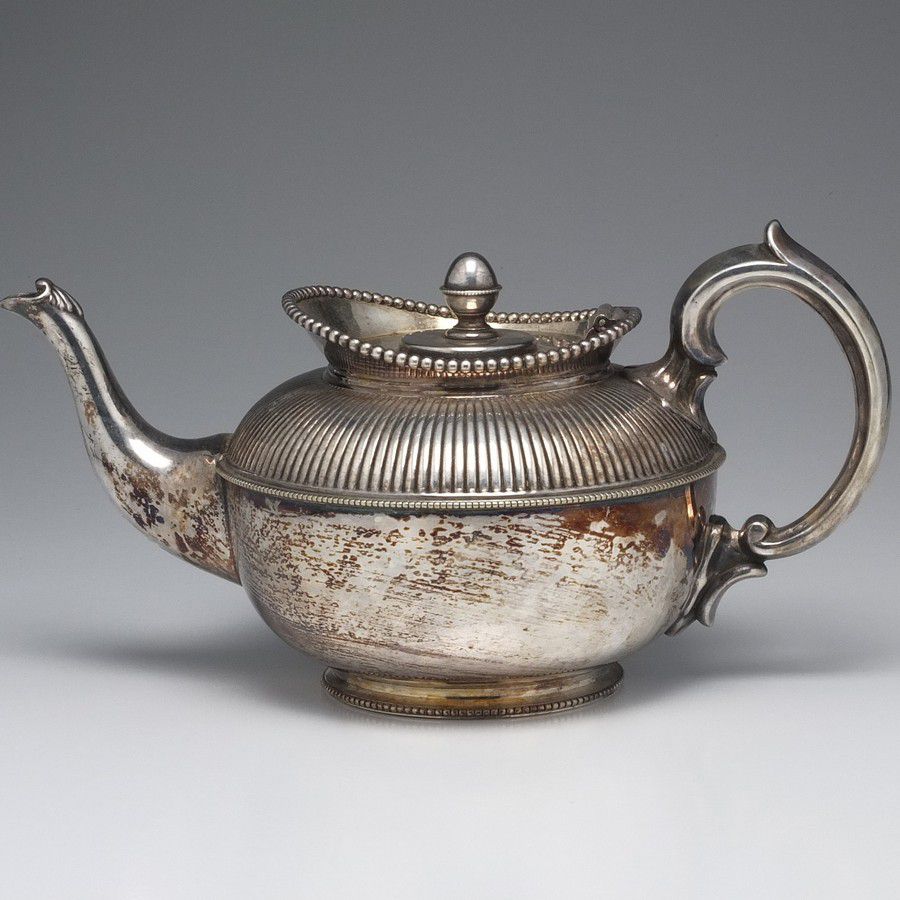 Victorian Silver Bachelor's Teapot, 1875 Tea & Coffee Pots Silver Plate
