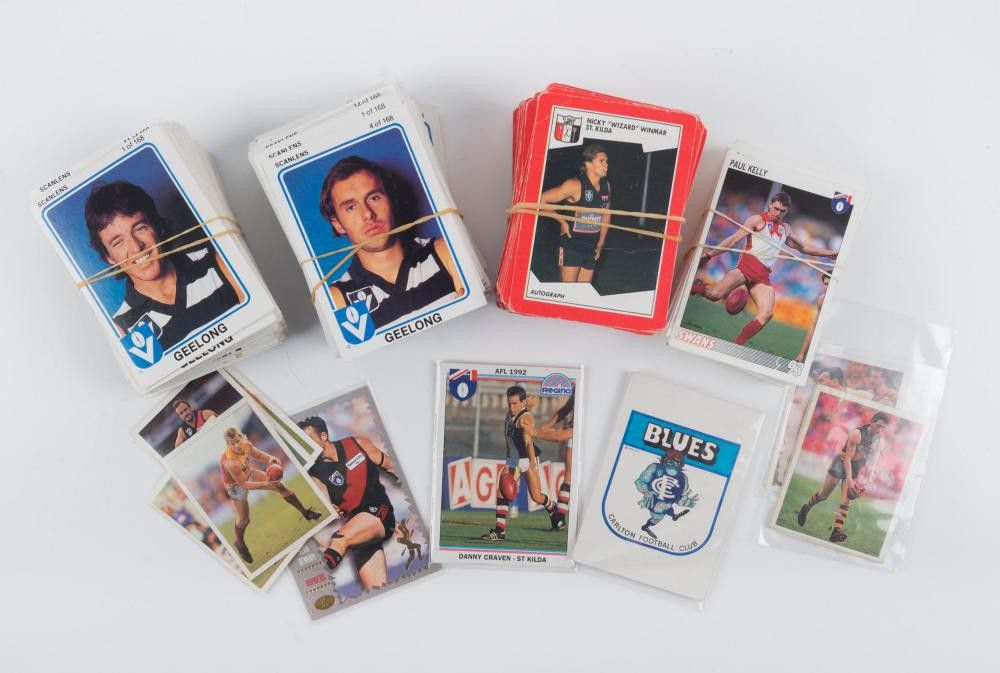 Selection of Mostly 1980s1990s Trading Cards with 1981… Cards