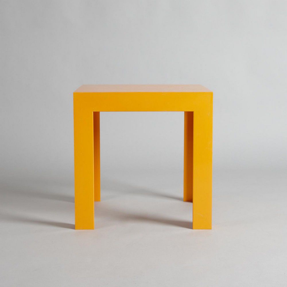 Yellow Plastic Side Table by Kartell European Furniture Post 1950