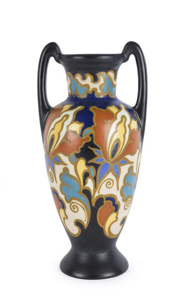 Regina Gouda Amphora Vase, 1932 Gouda Ceramics