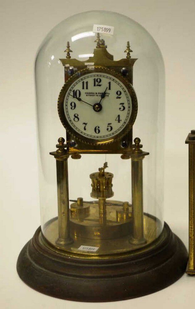 Vintage Fairfax & Roberts 400 Day Clock with Glass Dome Clocks