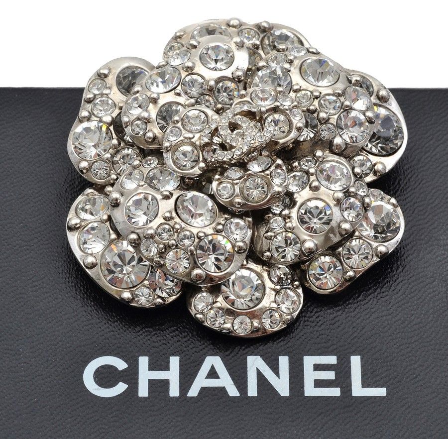 Chanel Floral Brooch with 'CC' Monogram Brooches Jewellery