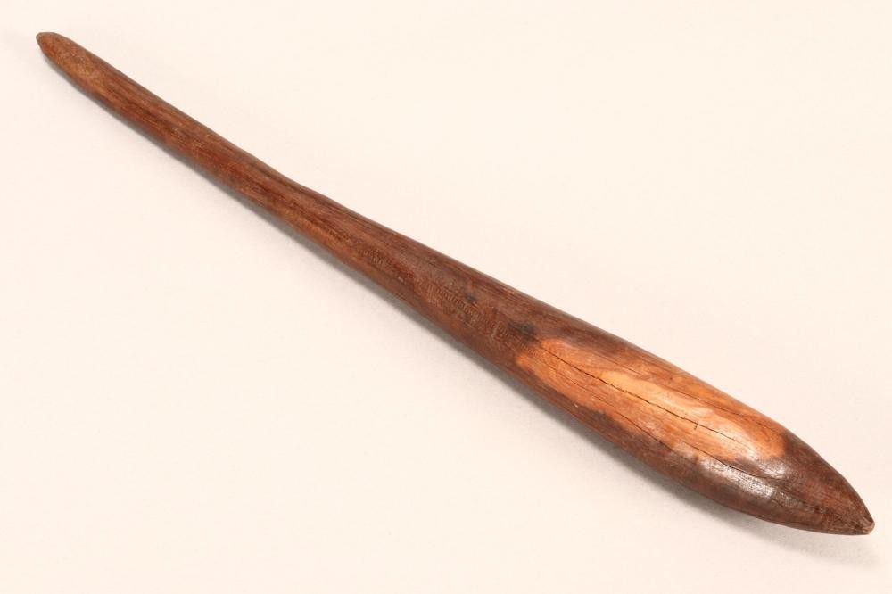 Aboriginal Throwing Club in Mulga Wood Aboriginal Artefacts Tribal