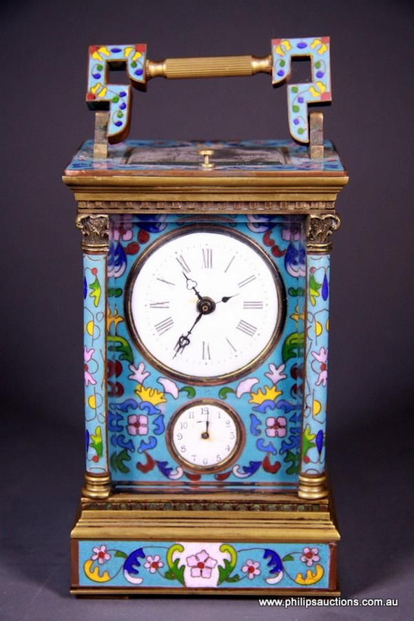 Oriental Cloisonne FrenchStyle Carriage Clock Clocks Carriage