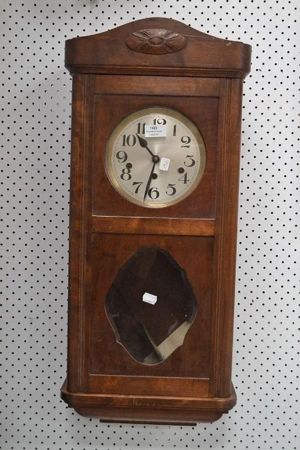 French Art Deco Wall Clock with Pendulum (8 words) Clocks Wall