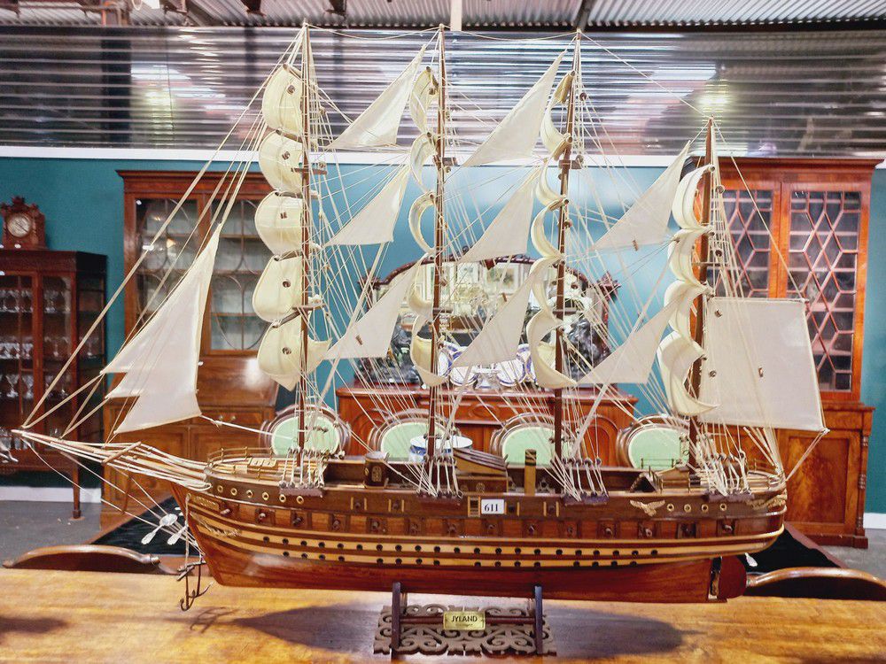 JyllandInspired Four Mast Ship Model on Stand Boats & Yachts Toys