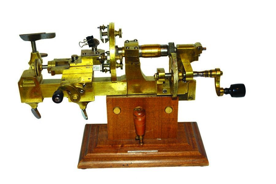 Victorian Brass Watchmaker's Lathe with Ebony Handles Zother