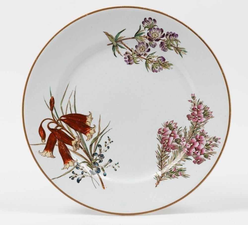 Antique Wedgwood 'Australian Flora' Porcelain Plate, Staffordshire