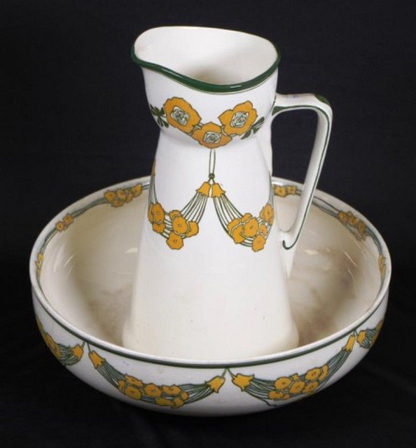 Vintage Royal Doulton Yellow Blossom Toilet Set Royal Doulton Ceramics