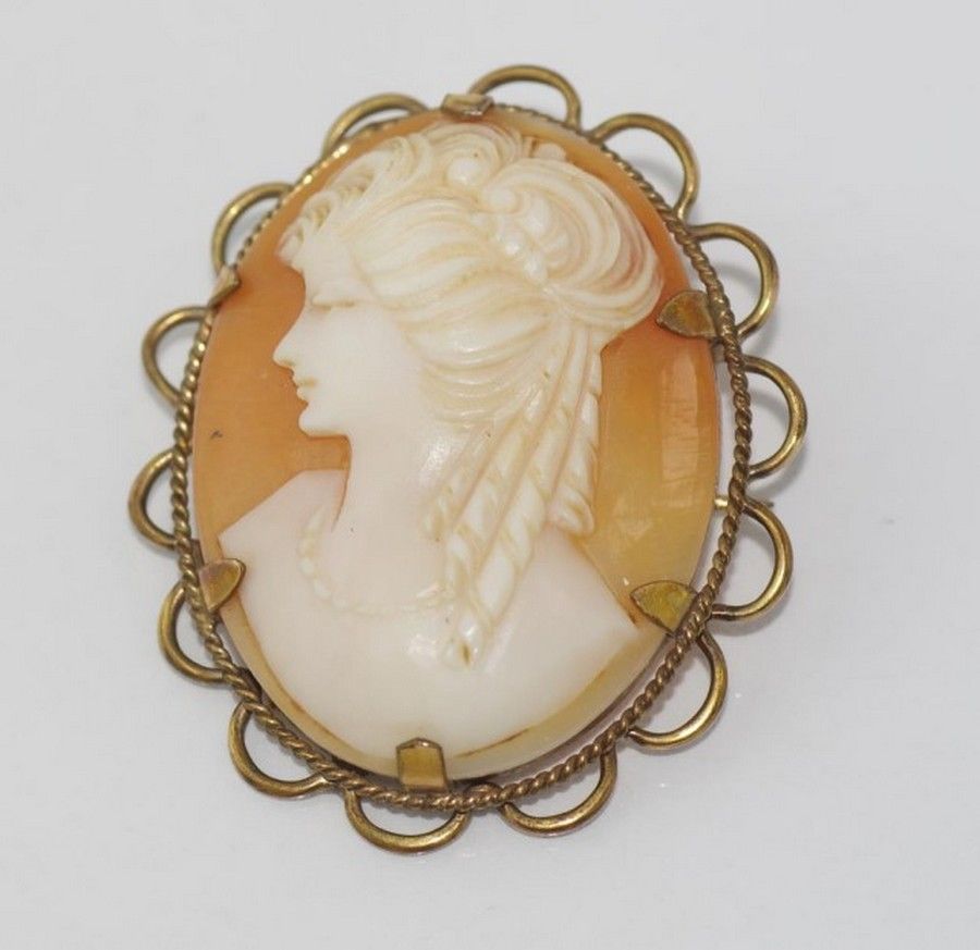 Rolled Gold Cameo Brooch 4x3 cm Brooches Jewellery