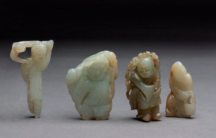 Late Qing Dynasty Jade Figure Carvings Jade Oriental