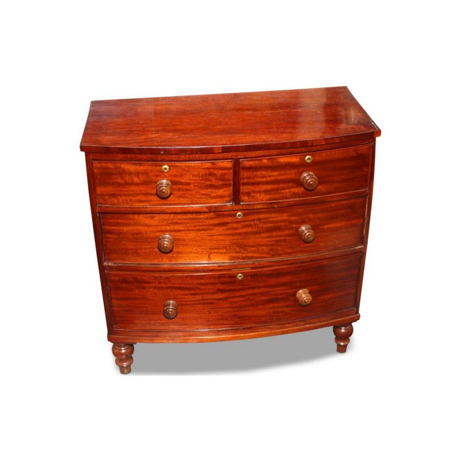 Victorian Cedar Bow Front Chest of Drawers Chests of Drawers Furniture