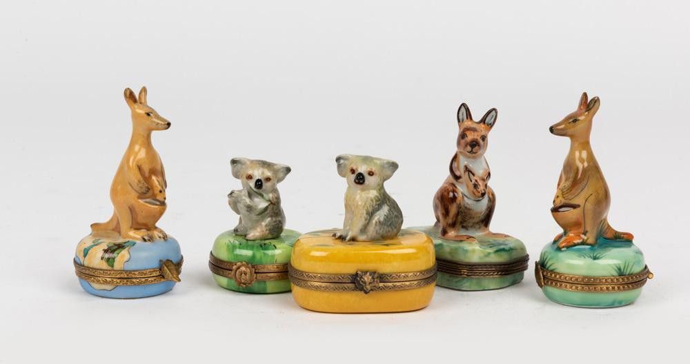 Limoges Australian Fauna Porcelain Box Collection Limoges Ceramics