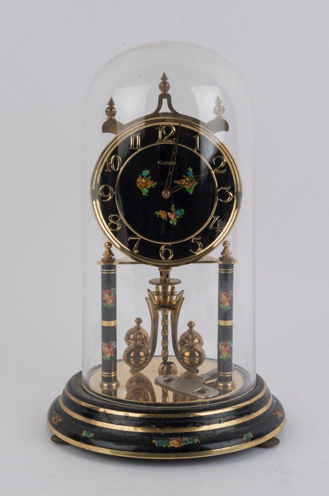 German Dome Clock with Black Finish, 20th Century Clocks Zother