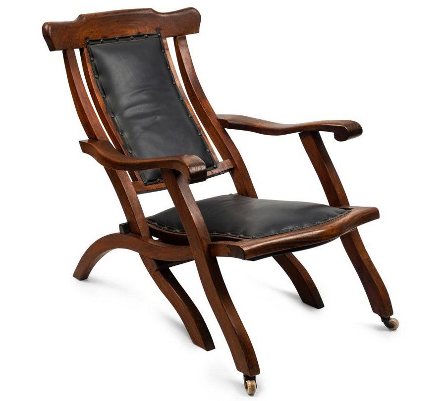 19th Century Australian Blackwood Armchair with Leather Upholstery