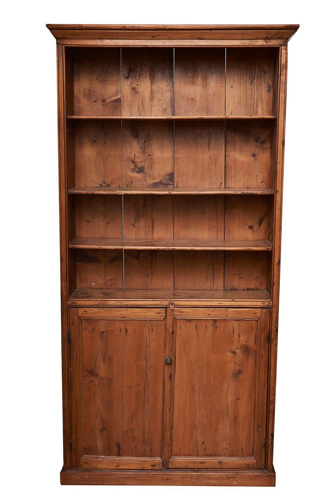 French Pine Bookcase with Cupboard Doors Bookcases Furniture