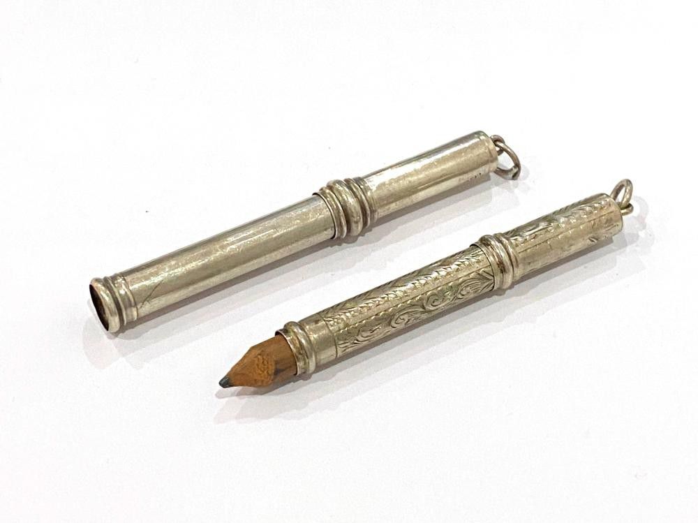 Engraved Sterling Silver Propelling Pencil Holders Writing Pencils