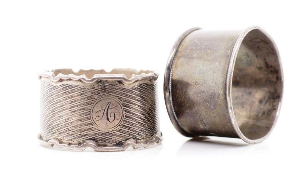 Antique Australian Sterling Silver Napkin Ring and E.C. Silver Serviette Rings Silver