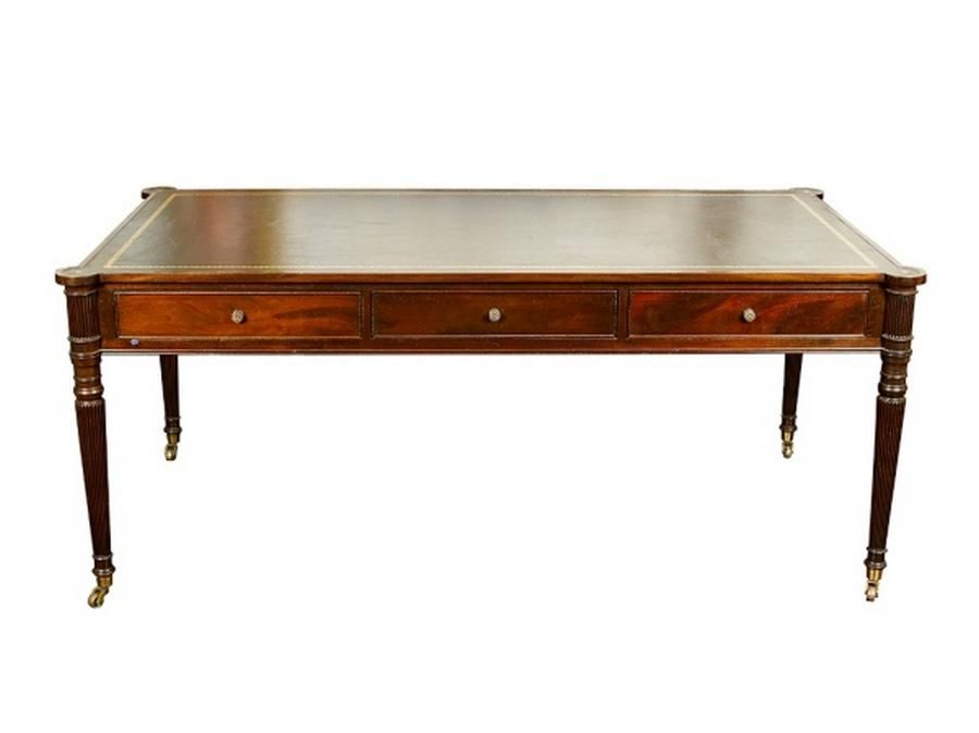 Regency Partner Writing Desk with Leather Inset Desks Partners