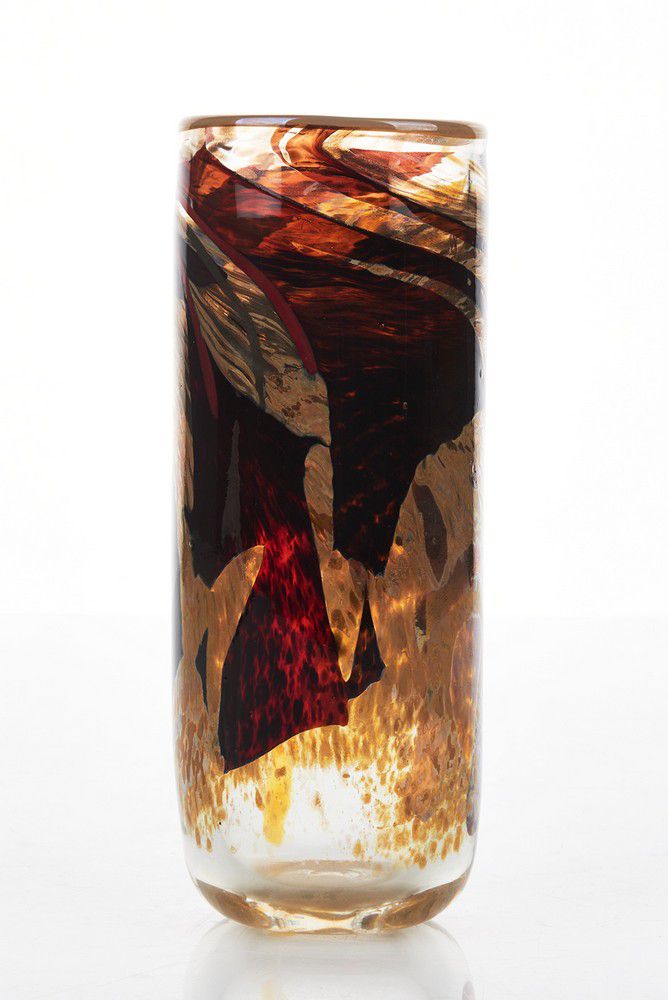 Heaney's HandBlown Glass Vase with Internal Decoration Australian Themes & Makers Glass